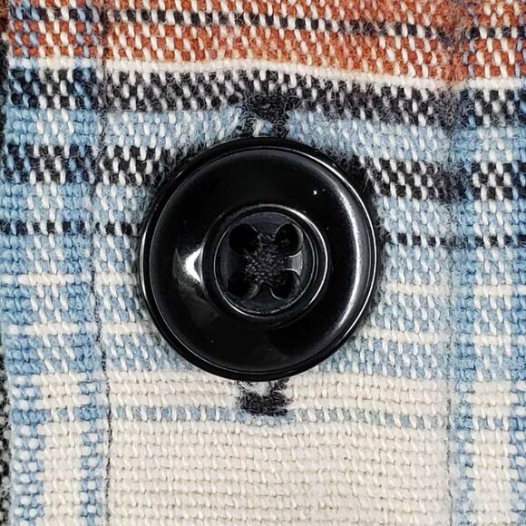 LL Bean Shirt Flannel Snap Womens Size Large Fall Plaid Fleece Slim Shacket - Picture 8 of 10